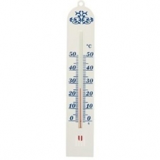 Термометр комнатный на пластмассовой основе, упаковка пакет с ярлыком (от 0 до +50 град.С)